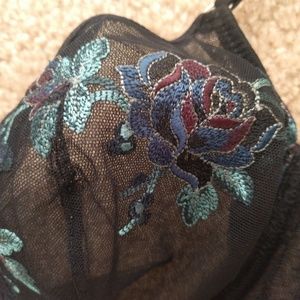 Black Marie Jo Sheer Embroidery Bra 34D